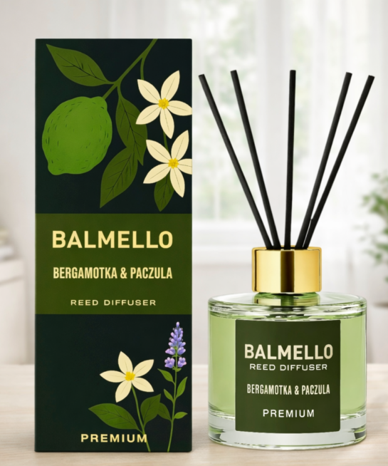 Bergamotka & Paczula PREMIUM - 120 ML Zapach do domu BALMELLO