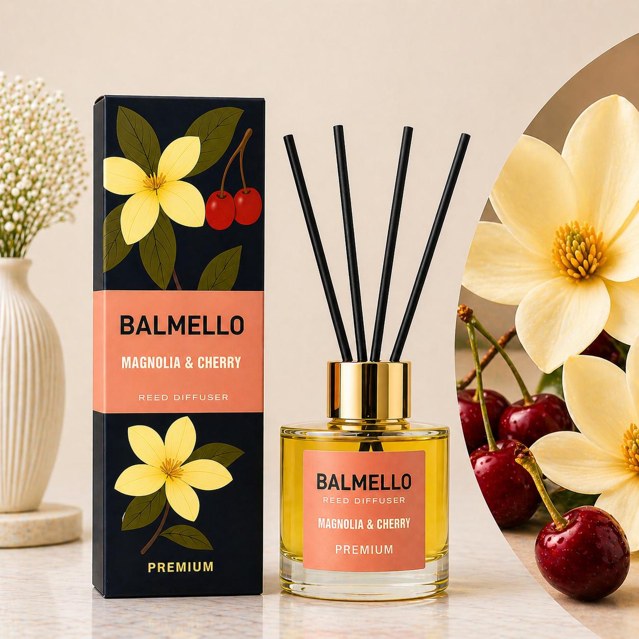 Magnolia & Cherry Premium – Zapach do domu BALMELLO 120 ml