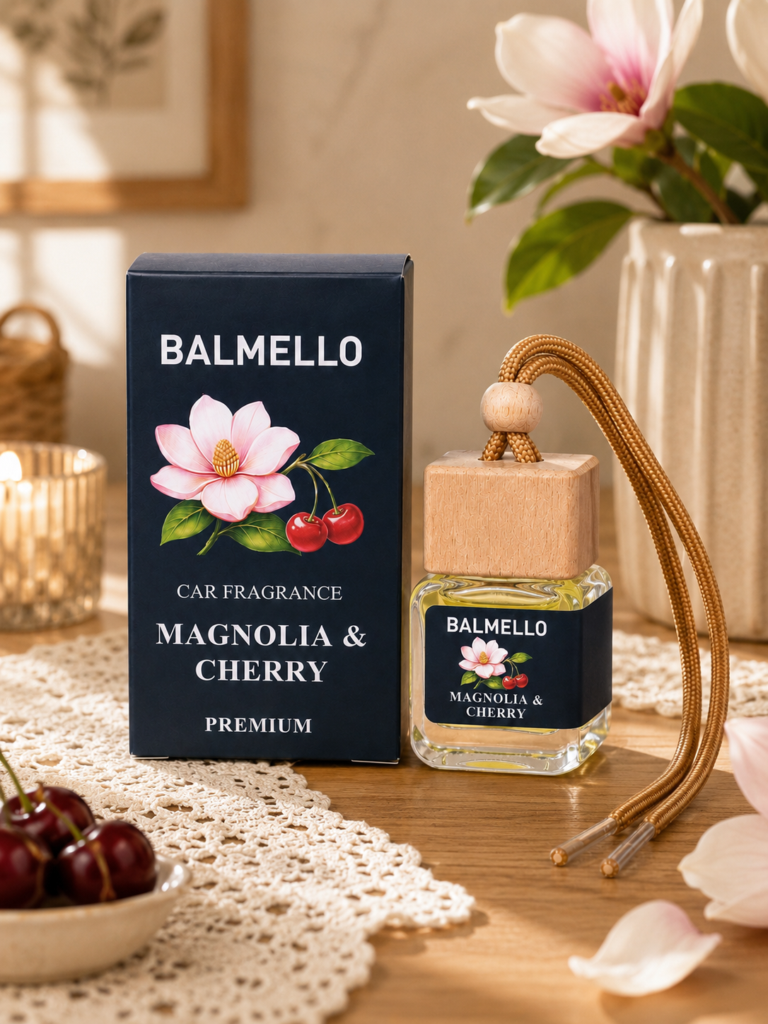 Magnolia & Cherry Premium - zapach do auta BALMELLO 10 ML